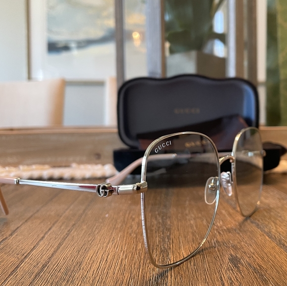 Gucci Accessories - New GUCCI GG1143S 004 59mm Silver Frame GG Designer Sunglasses